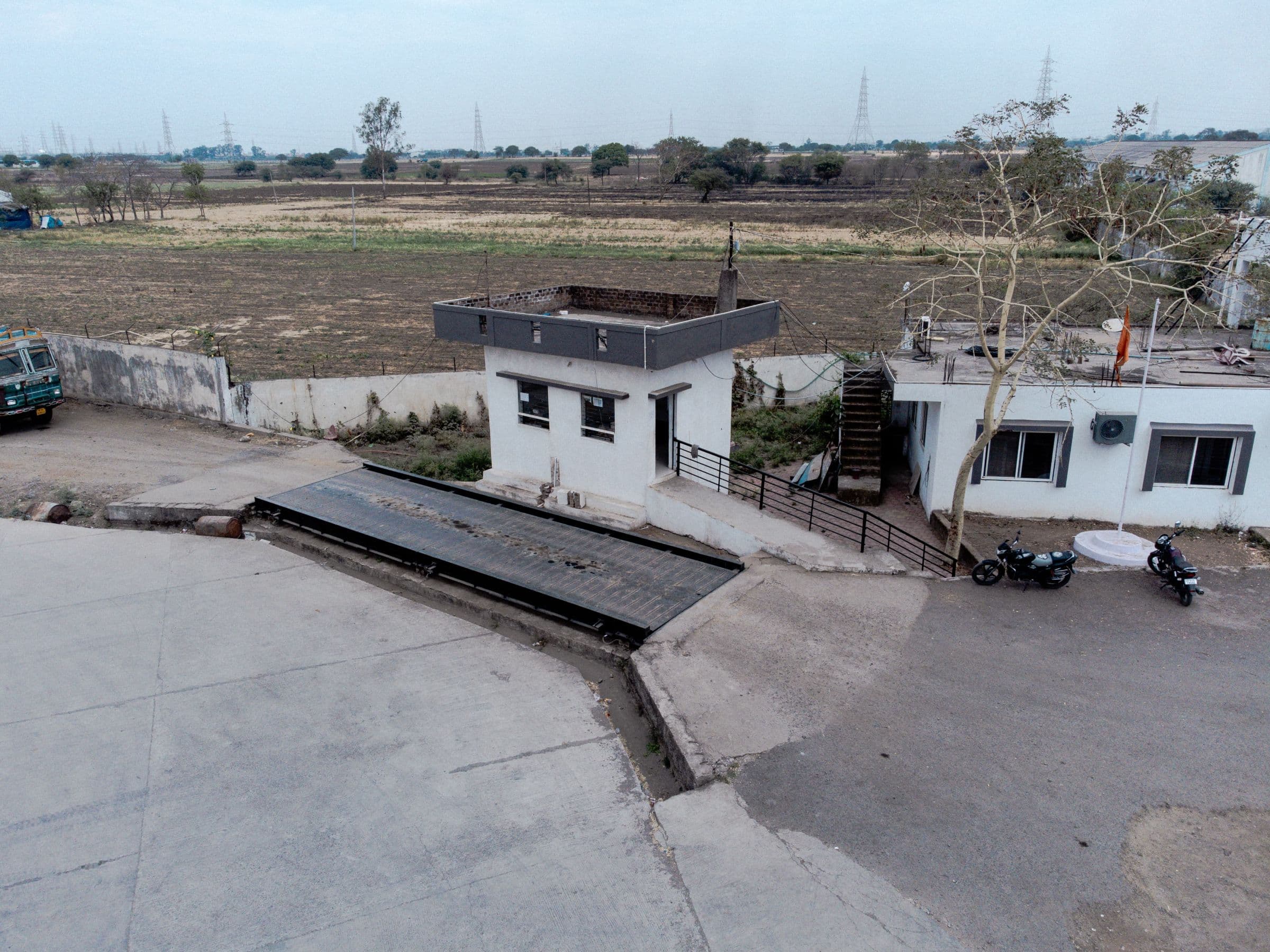 The 60 MT weighbridge at the campus gate